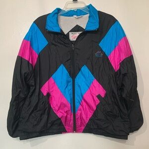 Vintage Misty Valley Color Block Windbreaker Jacket